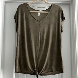 CABLE & GAUGE | Front Tie Short Sleeve Tee